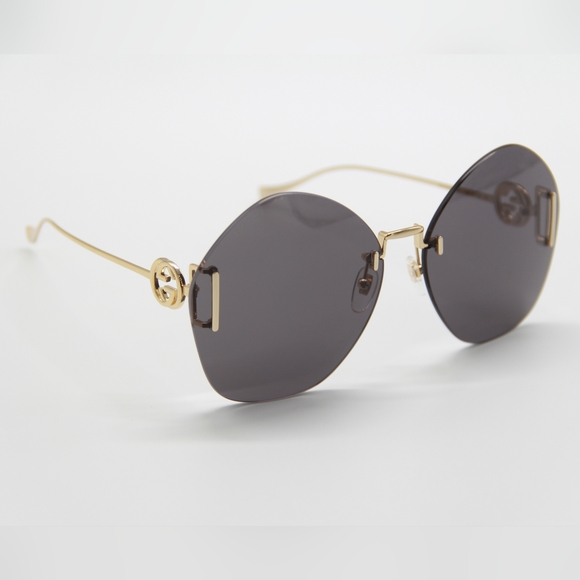 NEW GUCCI GG1203S 002 WOMEN GOLD GRAY SUNGLASSES main image 11
